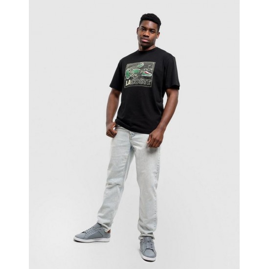 Lacoste Ανδρικό T-shirt TH1446 00 031 noir Lacoste Ανδρικό T-shirt TH1446 00 031 noir
