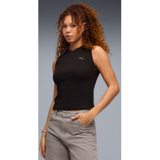 Puma Her Comfort Tank Γυναικείο Αθλητικό T-Shirt Μαύρο 691893-01