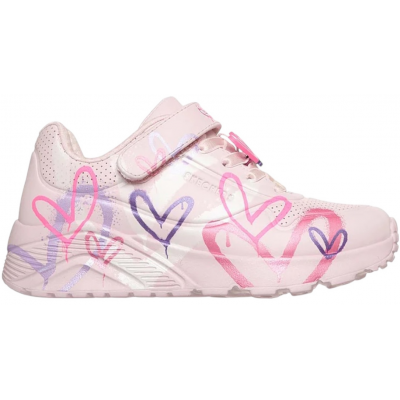 Skechers ανατομικά αθλητικά sneakers για κορίτσια σε ροζ χρώμα με καρδούλες - 314966L-LPMT