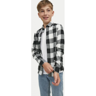 Jack & Jones Junior Πουκάμισο Gingham 12183050 Γκρι Regular Fit Jack & Jones Junior Πουκάμισο Gingham 12183050 Γκρι Regular Fit
