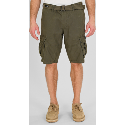 Rebase Cargo Shorts with Belt Ανδρική Βερμούδα 261RMSHO-7028 DK khaki Rebase Cargo Shorts with Belt Ανδρική Βερμούδα 261RMSHO-7028 DK khaki