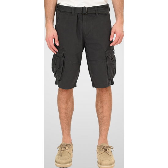 Rebase Cargo Shorts with Belt Ανδρική Βερμούδα 261RMSHO-7028 pesto Rebase Cargo Shorts with Belt Ανδρική Βερμούδα 261RMSHO-7028 pesto