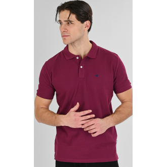 Rebase Polo Pique Aνδρική Μπλούζα 261RPS-3032 mangenta