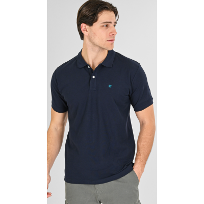 Rebase Polo Pique Aνδρική Μπλούζα 261RPS-3032 navy