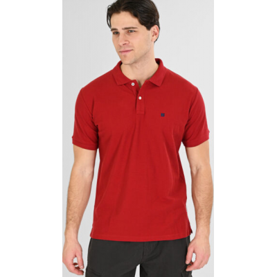 Rebase Polo Pique Aνδρική Μπλούζα 261RPS-3032 red