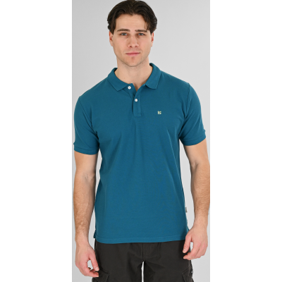 Rebase Polo Pique Aνδρική Μπλούζα 261RPS-3032 teal