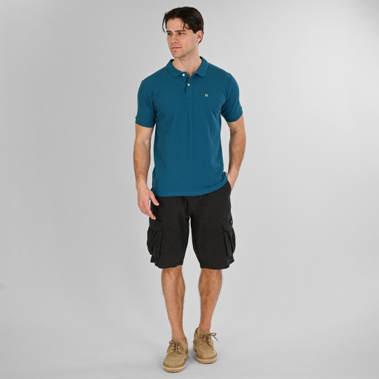 Rebase Polo Pique Aνδρική Μπλούζα 261RPS-3032 teal Rebase Polo Pique Aνδρική Μπλούζα 261RPS-3032 teal