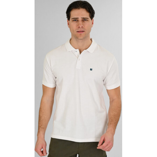 Rebase Polo Pique Aνδρική Μπλούζα 261RPS-3032 white Rebase Polo Pique Aνδρική Μπλούζα 261RPS-3032 white