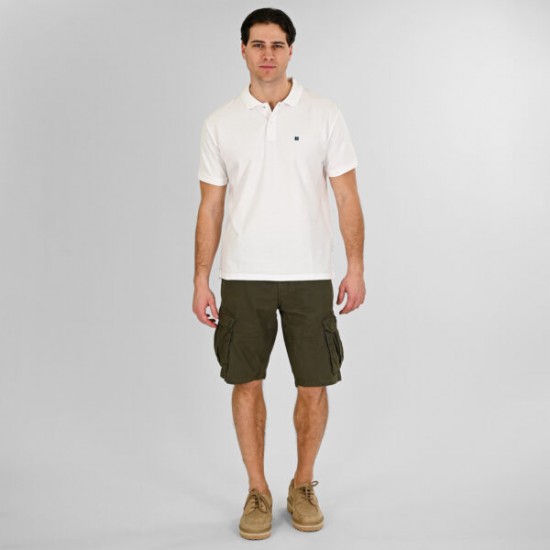 Rebase Polo Pique Aνδρική Μπλούζα 261RPS-3032 white Rebase Polo Pique Aνδρική Μπλούζα 261RPS-3032 white