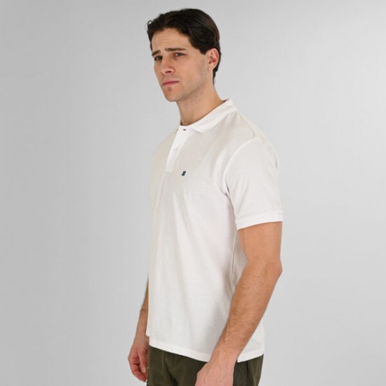 Rebase Polo Pique Aνδρική Μπλούζα 261RPS-3032 white Rebase Polo Pique Aνδρική Μπλούζα 261RPS-3032 white