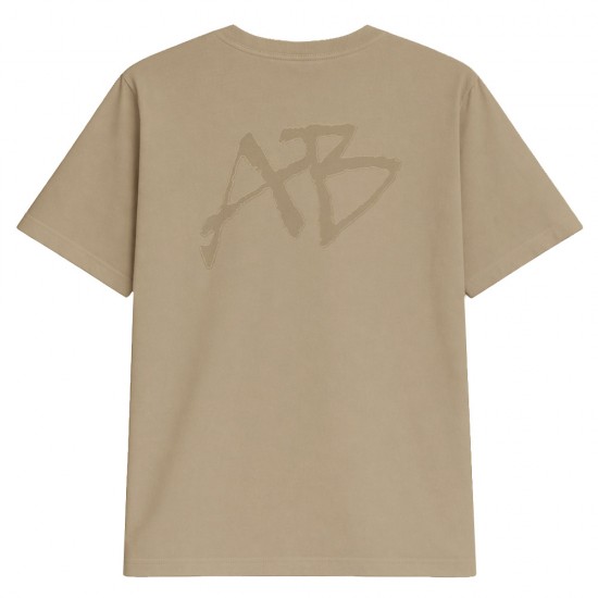 Antetokounbros Aplique Stonewashed Tee T-Shirt APCD162U25 beige Antetokounbros Aplique Stonewashed Tee T-Shirt APCD162U25 beige