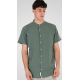 Rebase Linen Blend Shirts with Mao Collar and Short Sleeves 261RGS-5177 palm green Rebase Linen Blend Shirts with Mao Collar and Short Sleeves 261RGS-5177 palm green