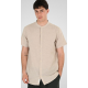 Rebase Linen Blend Shirts with Mao Collar and Short Sleeves 261RGS-5177B beige Rebase Linen Blend Shirts with Mao Collar and Short Sleeves 261RGS-5177B beige