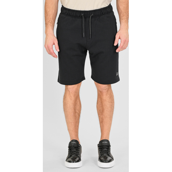 Rebase Shorts with Zippers at Pockets Ανδρική Βερμούδα 261RMS-6024 black Rebase Shorts with Zippers at Pockets Ανδρική Βερμούδα 261RMS-6024 black