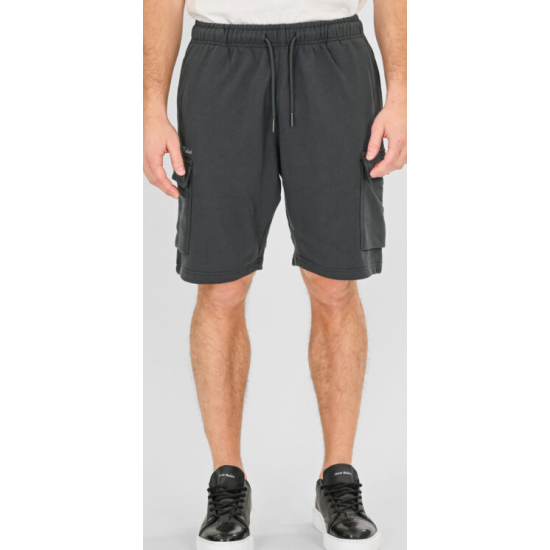 Rebase Ανδρική Αθλητική Βερμούδα Shorts with Cargo Pockets Terry Fleece 261RMS-6025 shadow grey Rebase Ανδρική Αθλητική Βερμούδα Shorts with Cargo Pockets Terry Fleece 261RMS-6025 shadow grey