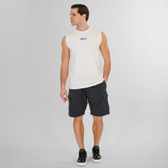 Rebase Ανδρική Αθλητική Βερμούδα Shorts with Cargo Pockets Terry Fleece 261RMS-6025 shadow grey Rebase Ανδρική Αθλητική Βερμούδα Shorts with Cargo Pockets Terry Fleece 261RMS-6025 shadow grey