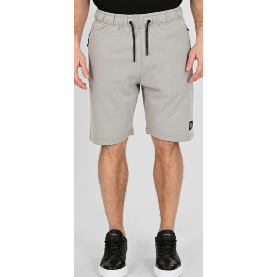 Rebase Ανδρική Αθλητική Βερμούδα Shorts with Zippers at Pockets Terry Fleece 261RMS-6024 LT grey Rebase Ανδρική Αθλητική Βερμούδα Shorts with Zippers at Pockets Terry Fleece 261RMS-6024 LT grey