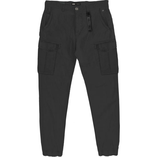 Rebase Chinos Cargo Pants with Elastic Ankle Tape 261RCCP-4085 black Rebase Chinos Cargo Pants with Elastic Ankle Tape 261RCCP-4085 black