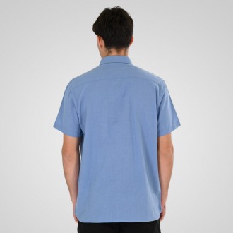 Rebase Linen Blend Shirts with Standard Collar and Short Sleeves 261RGS-5174 ciel Rebase Linen Blend Shirts with Standard Collar and Short Sleeves 261RGS-5174 ciel