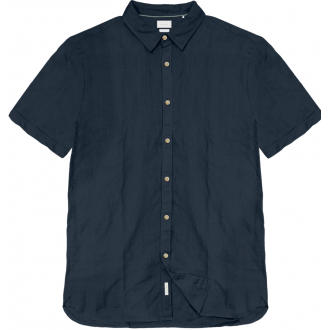 Rebase Linen Blend Shirts with Standard Collar and Short Sleeves 261RGS-5174 navy Rebase Linen Blend Shirts with Standard Collar and Short Sleeves 261RGS-5174 navy