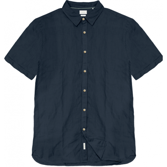 Rebase Linen Blend Shirts with Standard Collar and Short Sleeves 261RGS-5174 navy Rebase Linen Blend Shirts with Standard Collar and Short Sleeves 261RGS-5174 navy