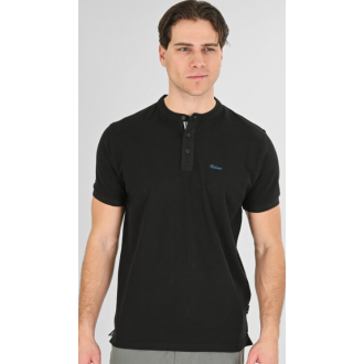 Rebase Polo Pique Mao Collar 261RPS-3065 black Rebase Polo Pique Mao Collar 261RPS-3065 black