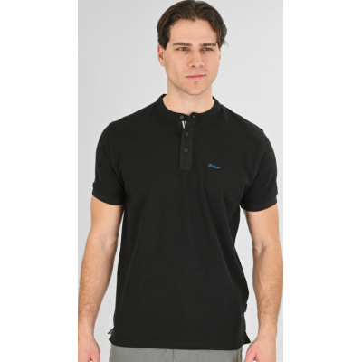 Rebase Polo Pique Mao Collar 261RPS-3065 black