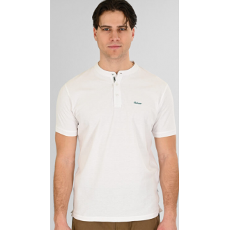 Rebase Polo Pique Mao Collar 261RPS-3065 white Rebase Polo Pique Mao Collar 261RPS-3065 white
