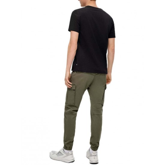 QS by S.OLIVER Μαύρο slub Τ-shirt 2141633-9999 QS by S.OLIVER Μαύρο slub Τ-shirt 2141633-9999