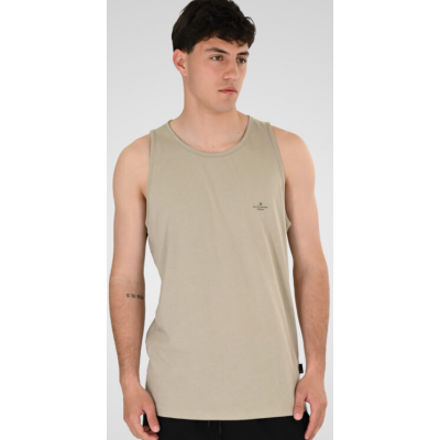Rebase T-Shirts Sleeveless with High Density Print 261RTSL-9106 stone beige