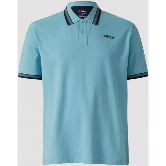 S.Oliver Piqué polo shirt with contrasting details 2177294-66D1 S.Oliver Piqué polo shirt with contrasting details 2177294-66D1