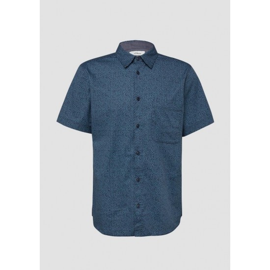 S.Oliver ΑΝΔΡΙΚΟ Κ/Μ ΠΟΥΚΑΜΙΣΟ BLUE NAVY 2173467.59A0 S.Oliver ΑΝΔΡΙΚΟ Κ/Μ ΠΟΥΚΑΜΙΣΟ BLUE NAVY 2173467.59A0