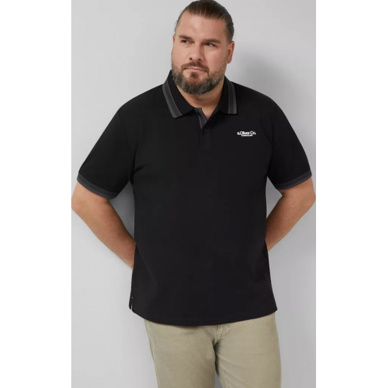 S.Oliver ΑΝΔΡΙΚΟ Piqué polo shirt with contrasting details Υπερμέγεθος 2177294-99D1 S.Oliver ΑΝΔΡΙΚΟ Piqué polo shirt with contrasting details Υπερμέγεθος 2177294-99D1