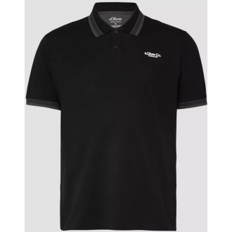 S.Oliver ΑΝΔΡΙΚΟ Piqué polo shirt with contrasting details Υπερμέγεθος 2177294-99D1 S.Oliver ΑΝΔΡΙΚΟ Piqué polo shirt with contrasting details Υπερμέγεθος 2177294-99D1
