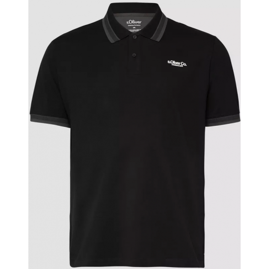 S.Oliver ΑΝΔΡΙΚΟ Piqué polo shirt with contrasting details Υπερμέγεθος 2177294-99D1 S.Oliver ΑΝΔΡΙΚΟ Piqué polo shirt with contrasting details Υπερμέγεθος 2177294-99D1