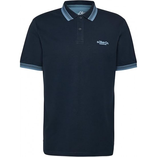 S.Oliver Piqué polo shirt with contrasting details 2172373-59D1 S.Oliver Piqué polo shirt with contrasting details 2172373-59D1