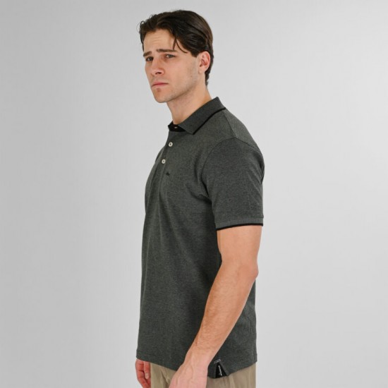 Rebase Polo Pique 261RPS - 3064 agave green melange Rebase Polo Pique 261RPS - 3064 agave green melange