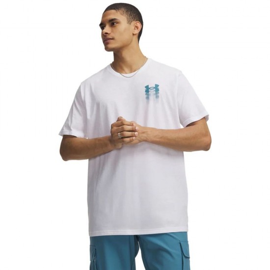 Under Armour Blur Logo T-shirt Λευκο 6009245-100