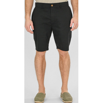 Rebase Short Chinos with Half Elastic Waistband Lightweight 261RMSHO-7047 BLACK