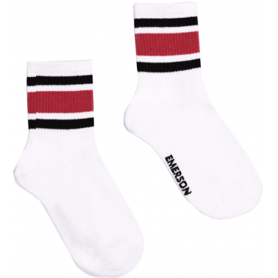 Emerson 212.EU08.39 TRI-STRIPE - WHITE-BLACK-RED - Κάλτσες Emerson 212.EU08.39 TRI-STRIPE - WHITE-BLACK-RED - Κάλτσες