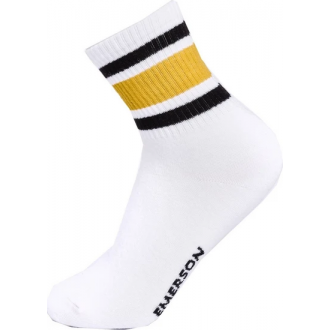 Emerson Ανδρικές Κάλτσες Ψηλές Λευκές 1Pack 212.EU08.40-white black yellow Emerson Ανδρικές Κάλτσες Ψηλές Λευκές 1Pack 212.EU08.40-white black yellow