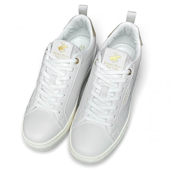 BEVERLY HILLS POLO CLUB Γυναικεία Sneakers BHW615205-KELLE LTX Eco-Leather Λευκό BEVERLY HILLS POLO CLUB Γυναικεία Sneakers BHW615205-KELLE LTX Eco-Leather Λευκό