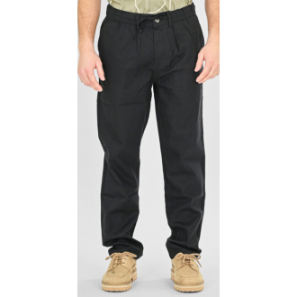 Rebase Linen Shirts with Mao Collar and Long Sleeves  261RCP-4090 black