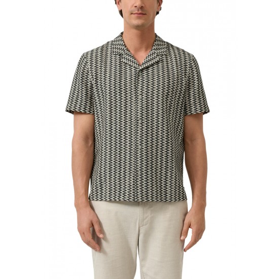 S.Oliver Patterned crochet lace shirt in a resort fit with button placket 2179103-81G0 S.Oliver Patterned crochet lace shirt in a resort fit with button placket 2179103-81G0