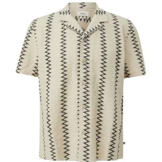 S.Oliver Patterned crochet lace shirt in a resort fit with button placket 2179103-99X0