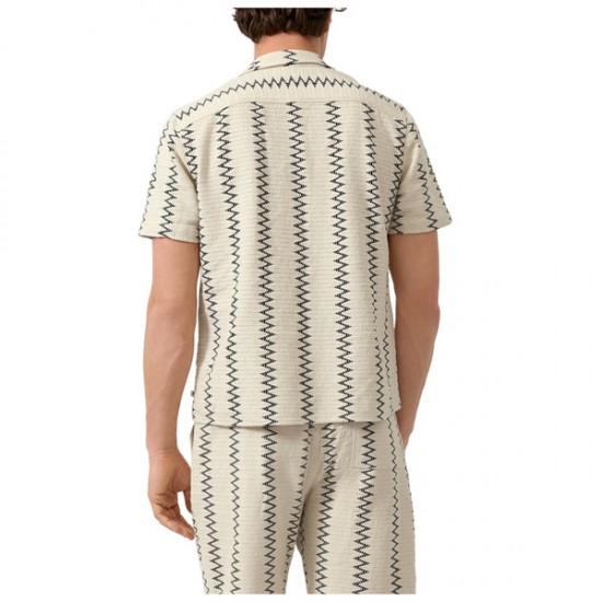 S.Oliver Patterned crochet lace shirt in a resort fit with button placket 2179103-99X0 S.Oliver Patterned crochet lace shirt in a resort fit with button placket 2179103-99X0