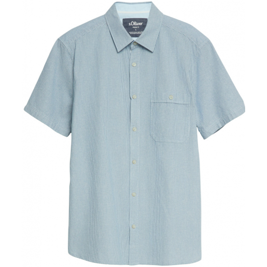 S.Oliver Regular Fit Finely textured short-sleeved shirt 2180685-62G3 S.Oliver Regular Fit Finely textured short-sleeved shirt 2180685-62G3