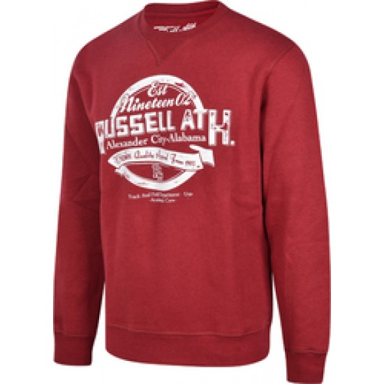 Russell Crew Sweat With Distressed Print A5-039-2