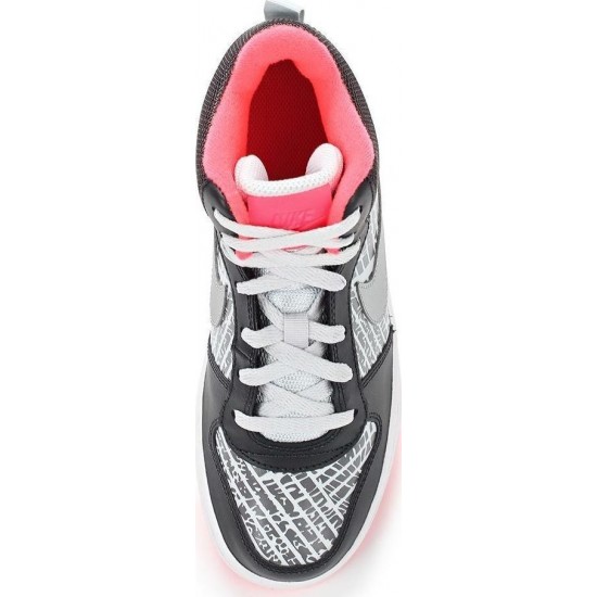Nike Court Borough Mid Prnt GS 845103-002 Nike Court Borough Mid Prnt GS 845103-002