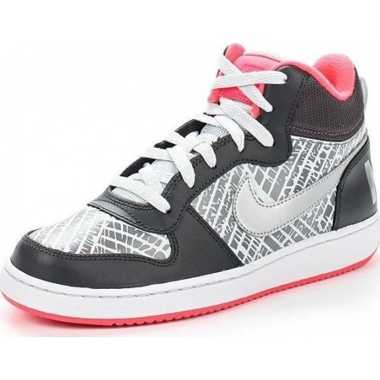 Nike Court Borough Mid Prnt GS 845103-002 Nike Court Borough Mid Prnt GS 845103-002